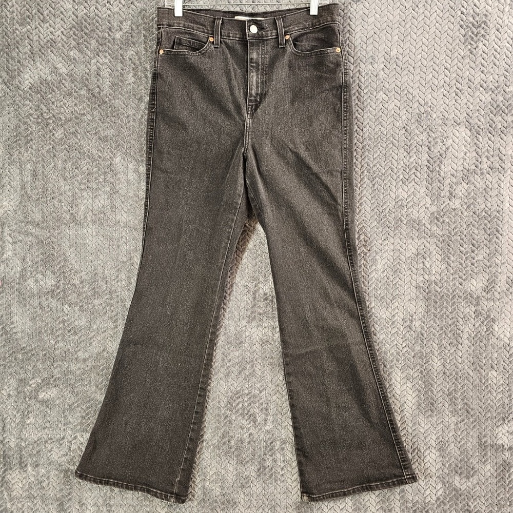 Signature By Levi Strauss Women's Heritage Black High Rise Flare Sz 8 (31) Jeans